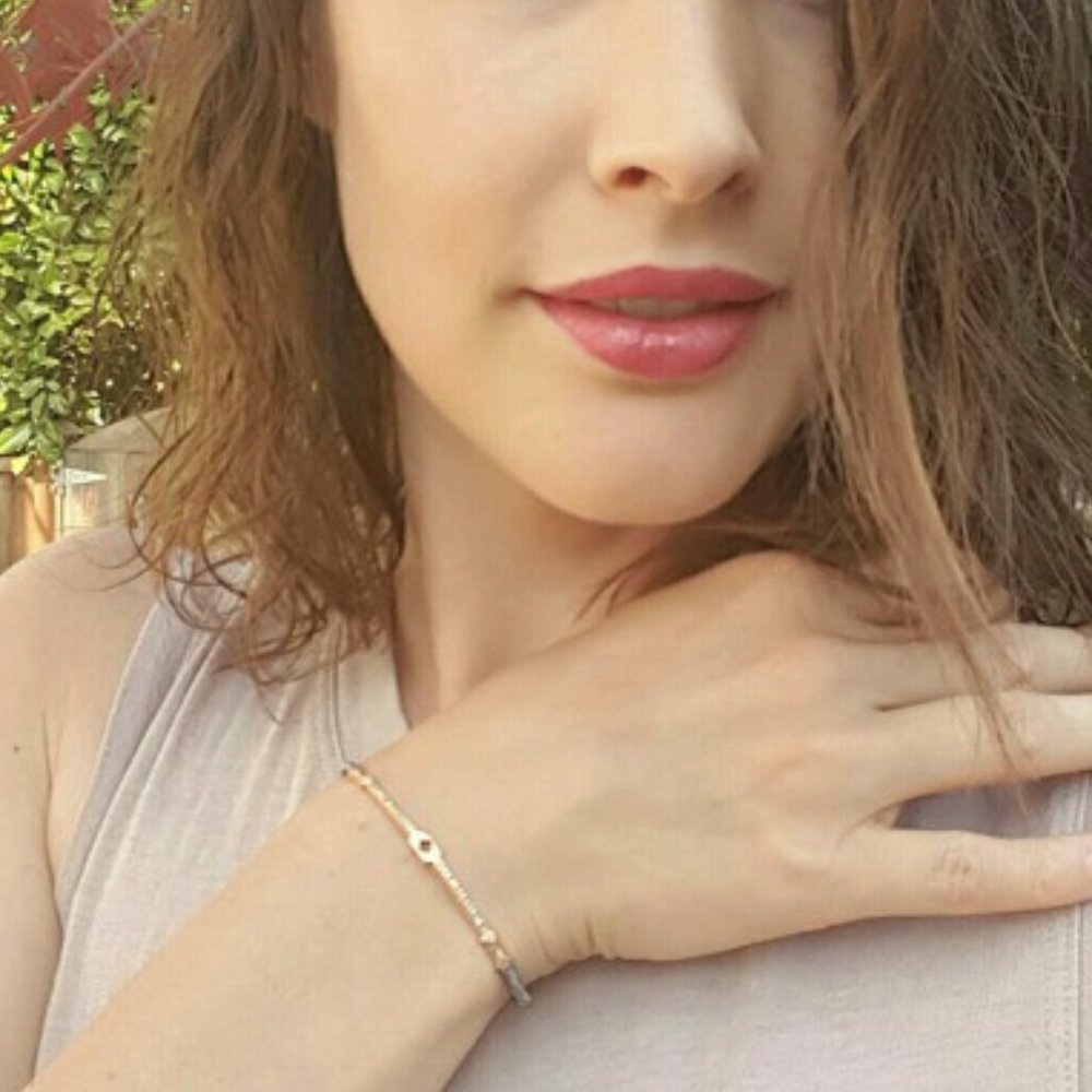Stella & Dot | Dainty Rose Gold Bracelet Resilience Cuff - Picture 6 of 8